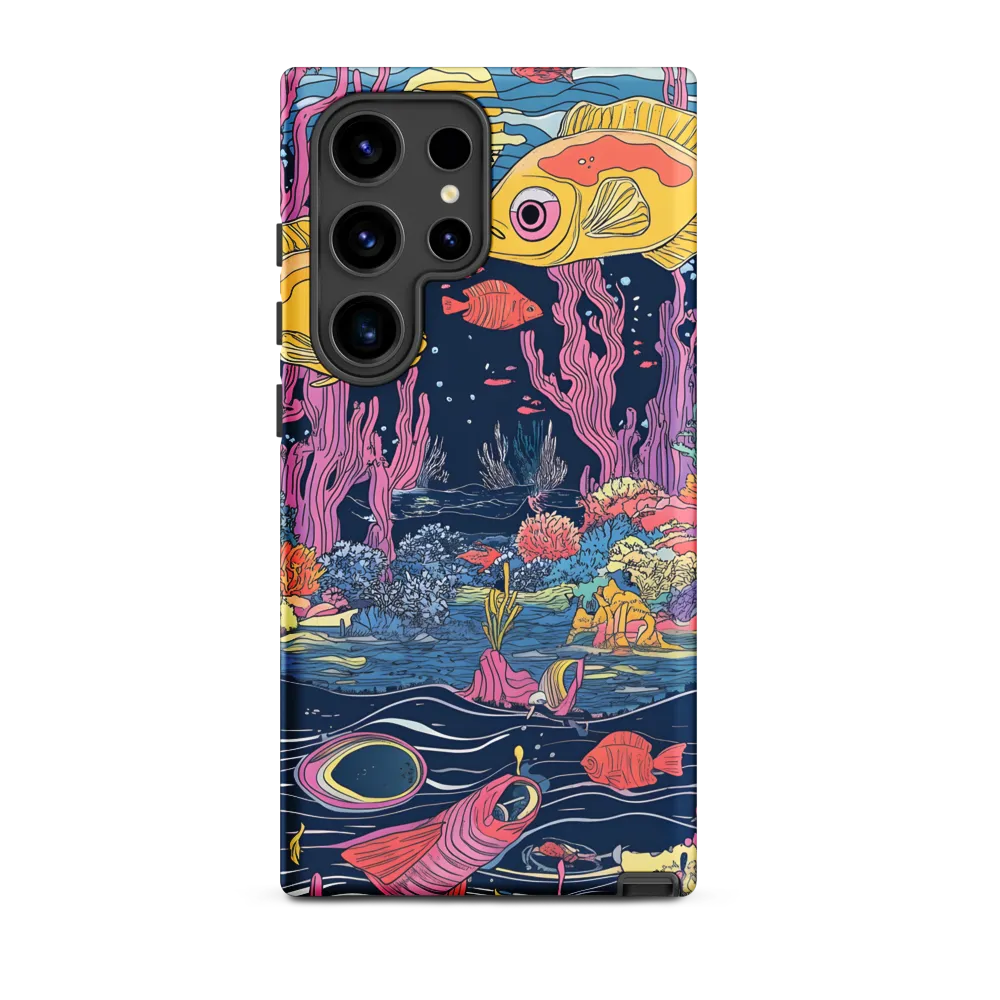 Underwater Dreamscape: A Playful Encounter | Phone Case |  S24 Ultra | Tough Case | Matte