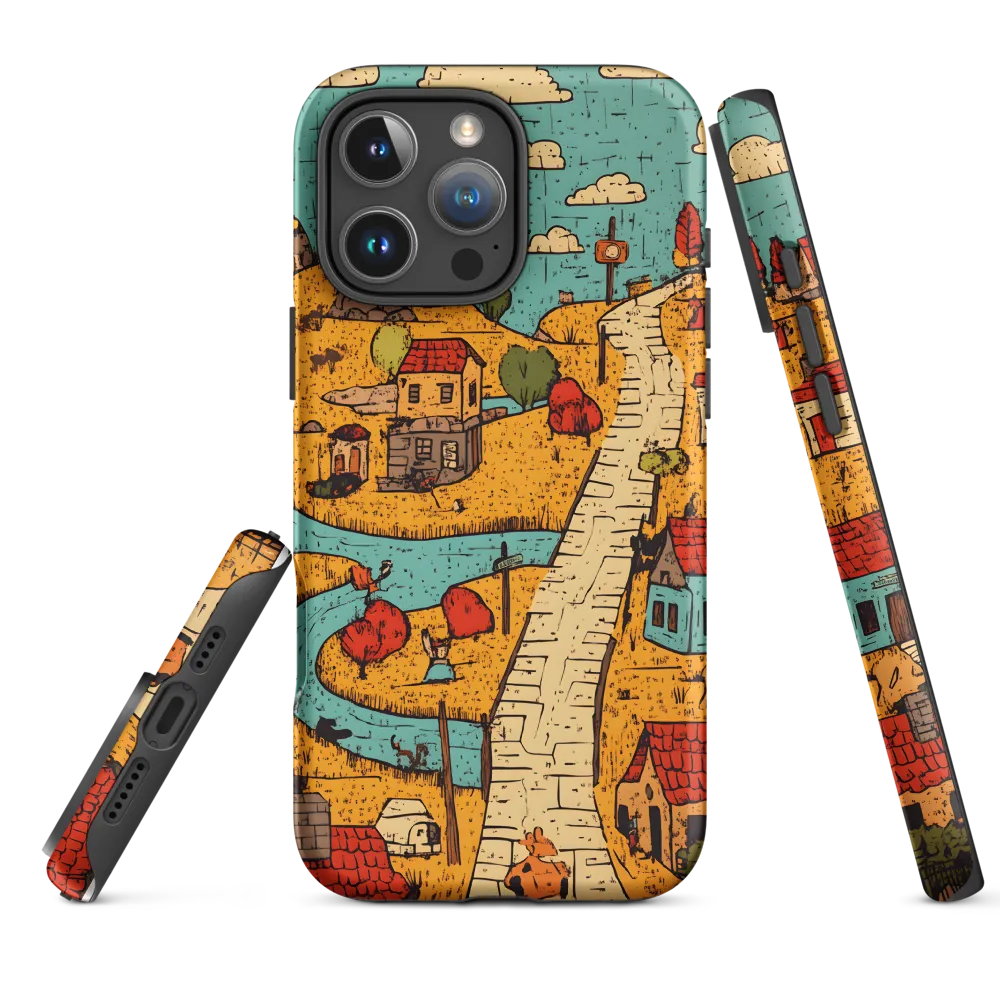 Whimsical Village Landscape
