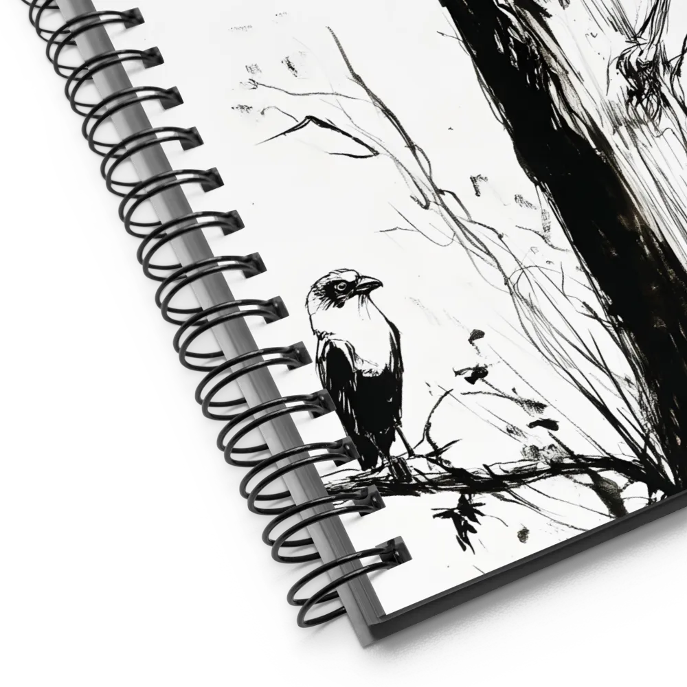 Majestic Sentinel: The Watchful Birds | Spiral Notebook