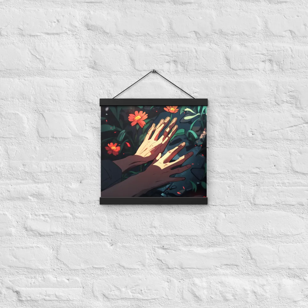 Whispers of Nature | Poster With Black Wood Hanger | 12″×12″