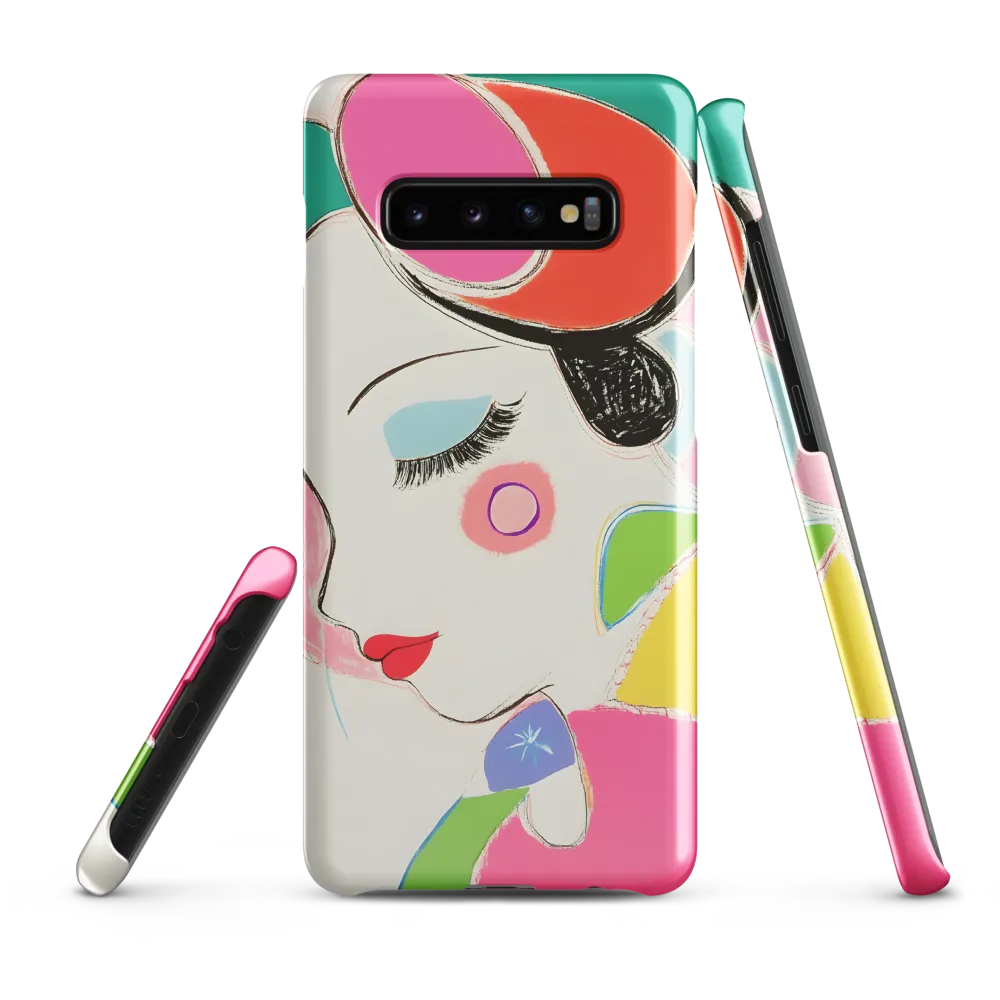 Whimsical Portrait in Colorful Abstraction | Phone Case |  S10 Plus | Snap Case | Glossy