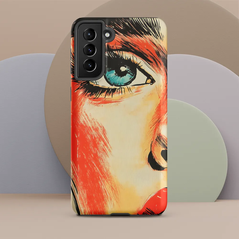 Intense Gaze: A Pop Art Portrait | Phone Case |  S21 Plus | Tough Case | Matte