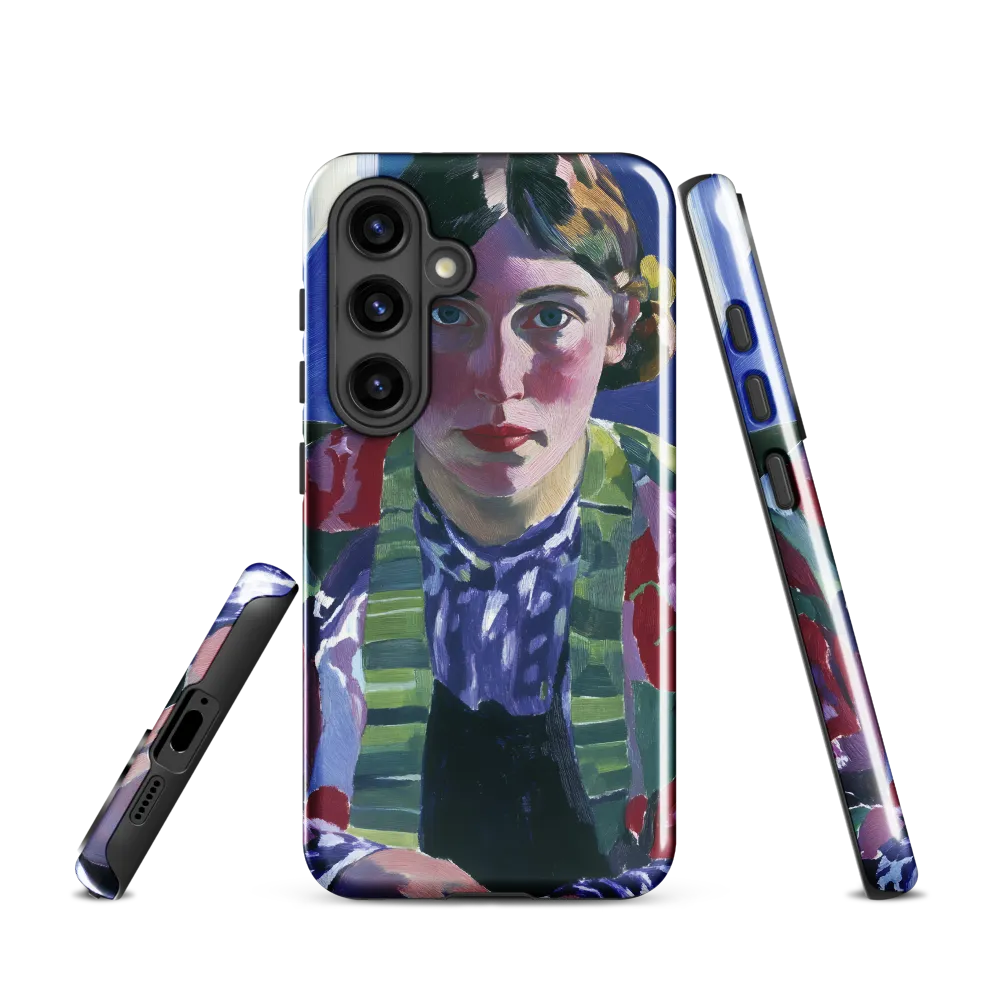 Vibrant Gaze: A Modernist Portrait