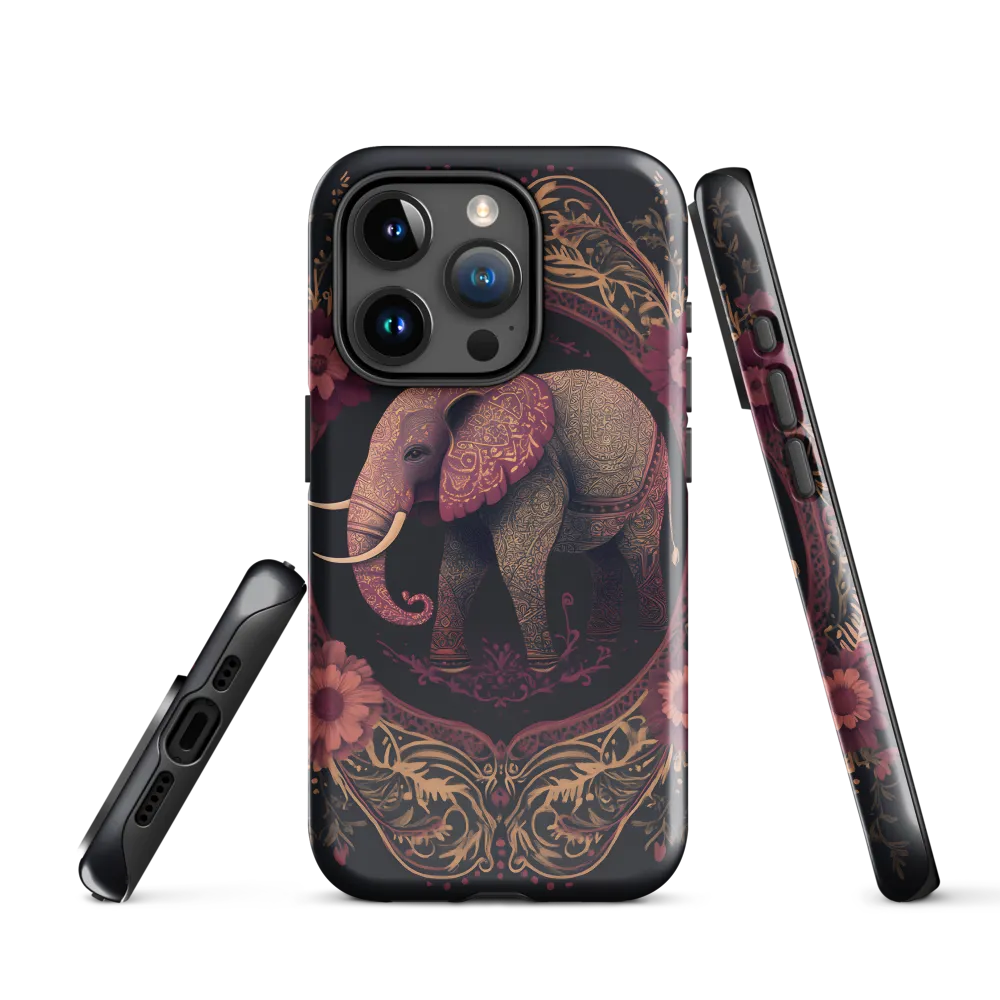 Regal Reverie: The Ornate Elephant | Phone Case |  15 Pro | Tough Case | Glossy