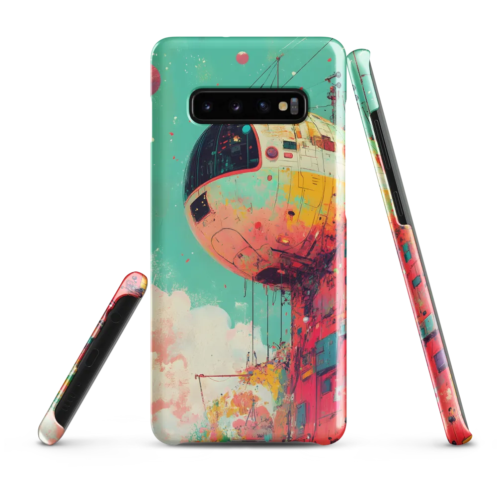 Suspended Sphere in a Vibrant Dreamscape | Phone Case |  S10 Plus | Snap Case | Glossy