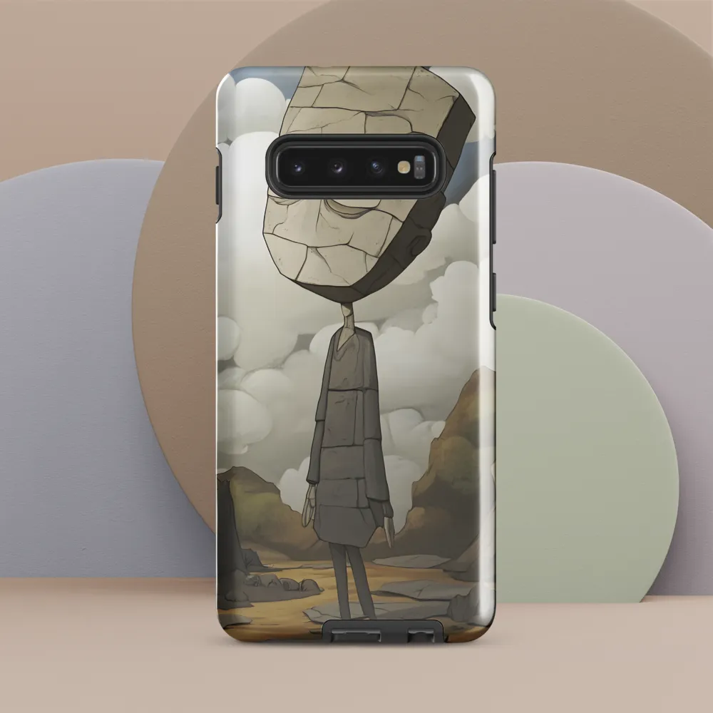 Whimsical Stone Figure in a Rocky Landscape | Phone Case |  S10 Plus | Tough Case | Glossy