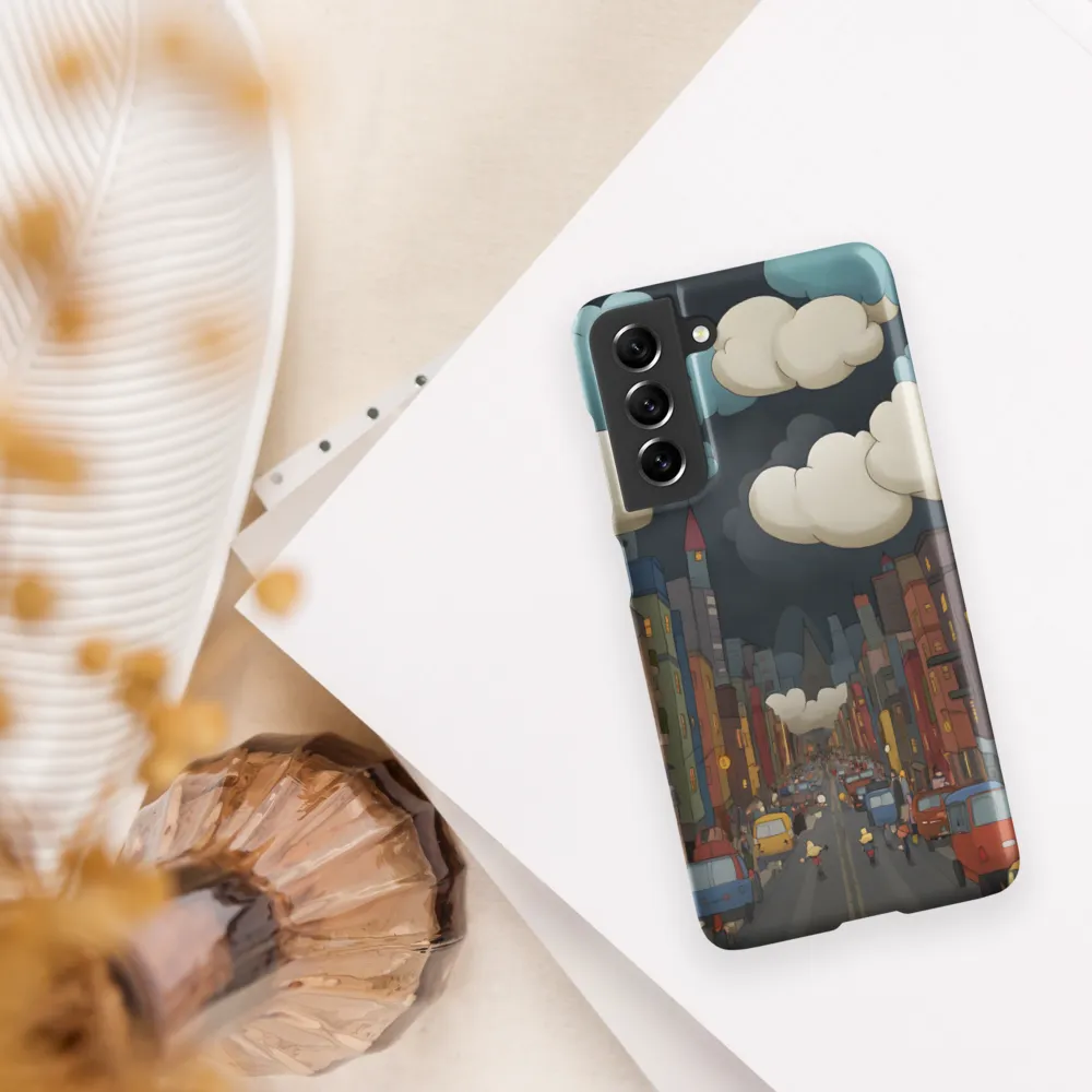 Urban Symphony: A City Awakens at Dusk | Phone Case |  S21 FE | Snap Case | Matte