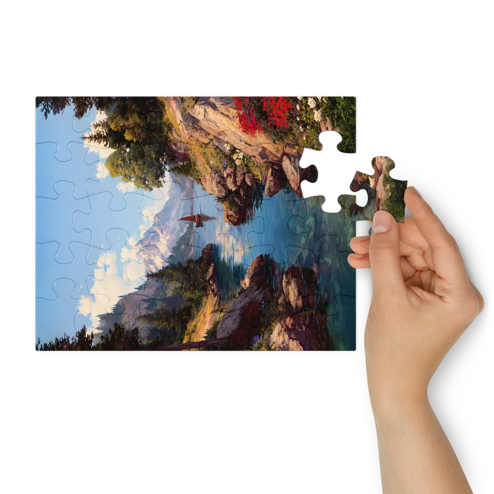 Alpine Cove 
 Jigsaw Puzzle in Tin Box
