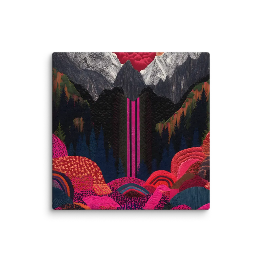 Ethereal Cascade: A Surreal Landscape | Canvas | 26″×26″