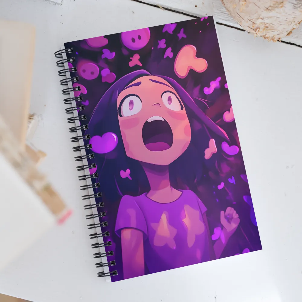 Whispers of Heartfelt Surprise | Spiral Notebook