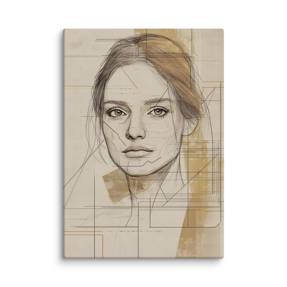 Geometric Elegance: A Modern Portrait | Canvas | 28″×40″