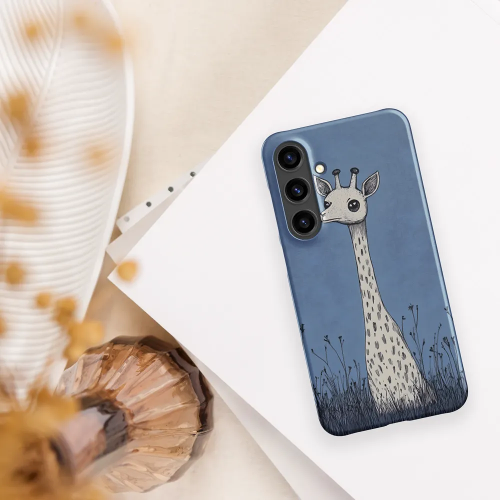 Whimsical Giraffe in Blue