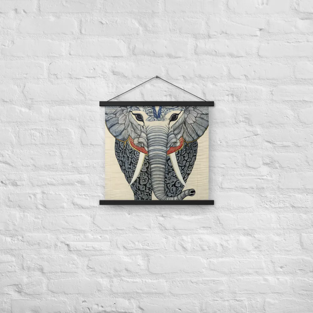 Majesty of the Elephant | Poster With Black Wood Hanger | 18″×18″