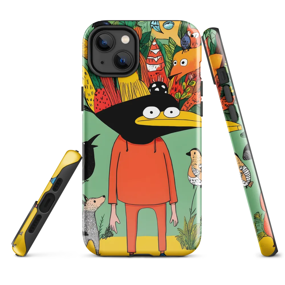 Whimsical Encounter in a Colorful Jungle
