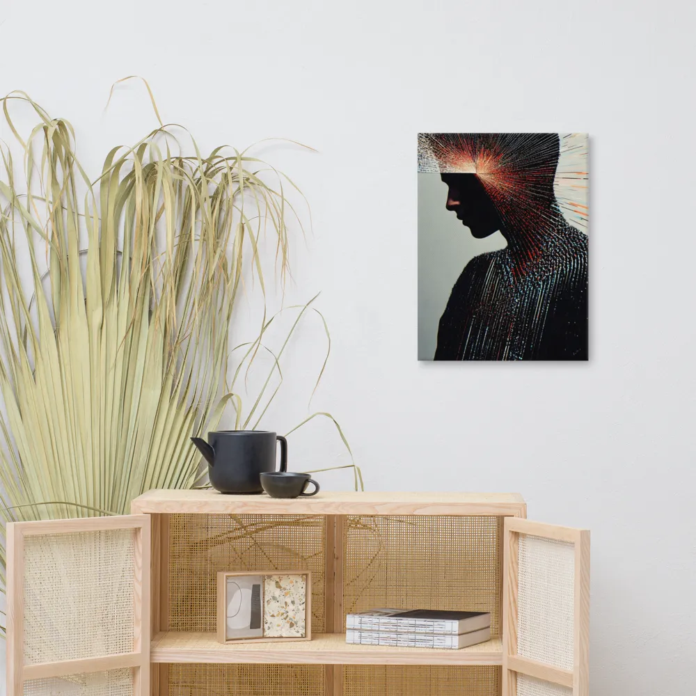 Radiant Reflection: An Abstract Journey of Thought | Canvas | 18″×24″