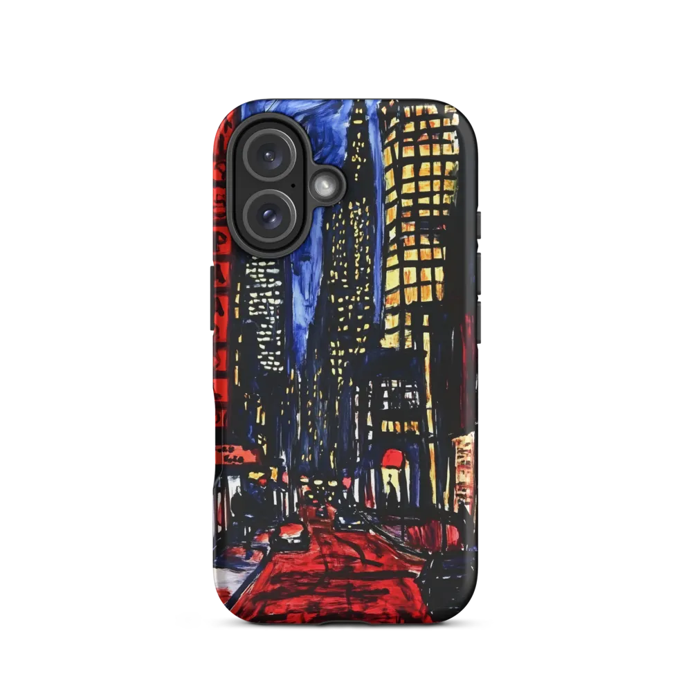 Urban Nightscape: A Journey Through Neon Lights | Phone Case