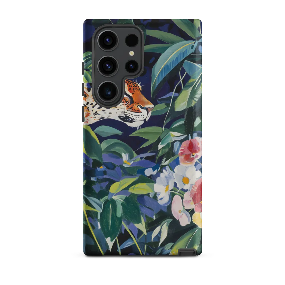 Hidden Majesty: The Jaguar Amongst Tropical Splendor | Phone Case |  S23 Ultra | Tough Case | Matte