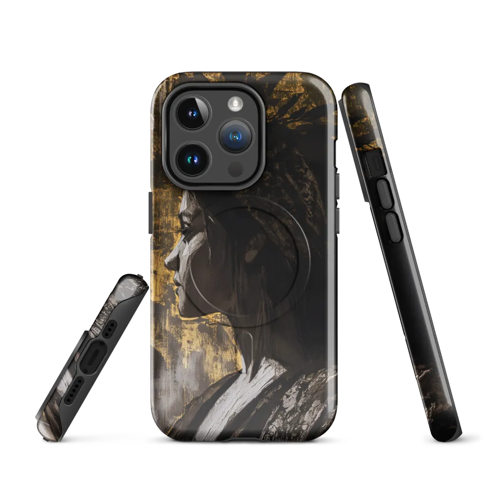 Golden Elegance: A Modern Profile Portrait