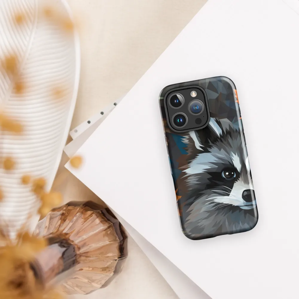 Whispers of Autumn: The Raccoon's Gaze | Phone Case |  16 Pro | Tough Case | Glossy