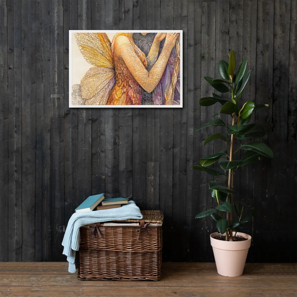 Whispers of the Frosted Meadow | Canvas with White Frame | 20″×30″