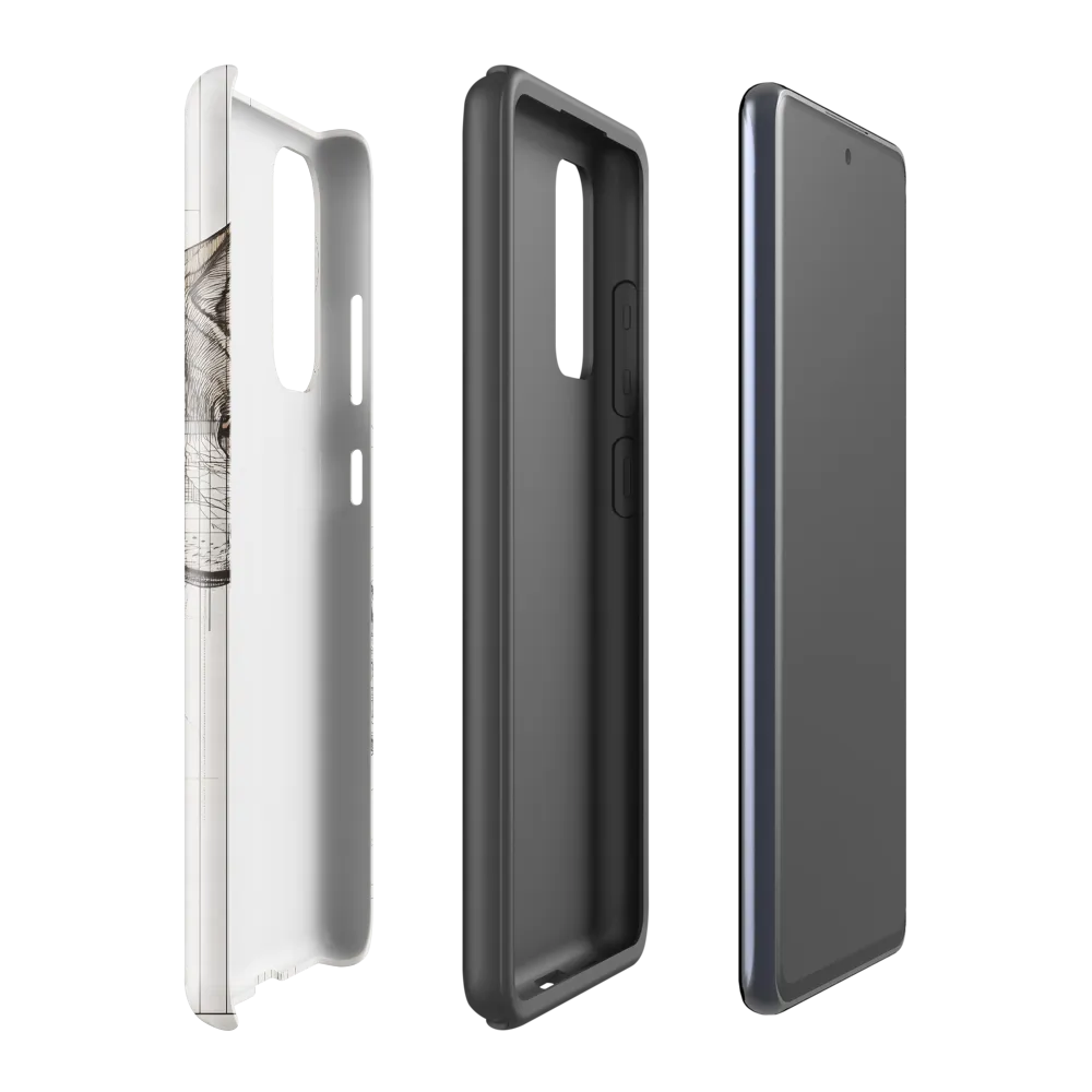 Geometric Harmony: The Essence of Wolves | Phone Case |  S20 FE | Tough Case | Glossy