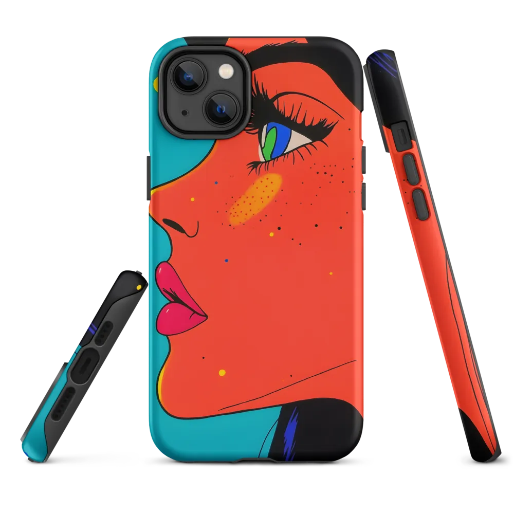 Vibrant Feminine Profile in Pop Art