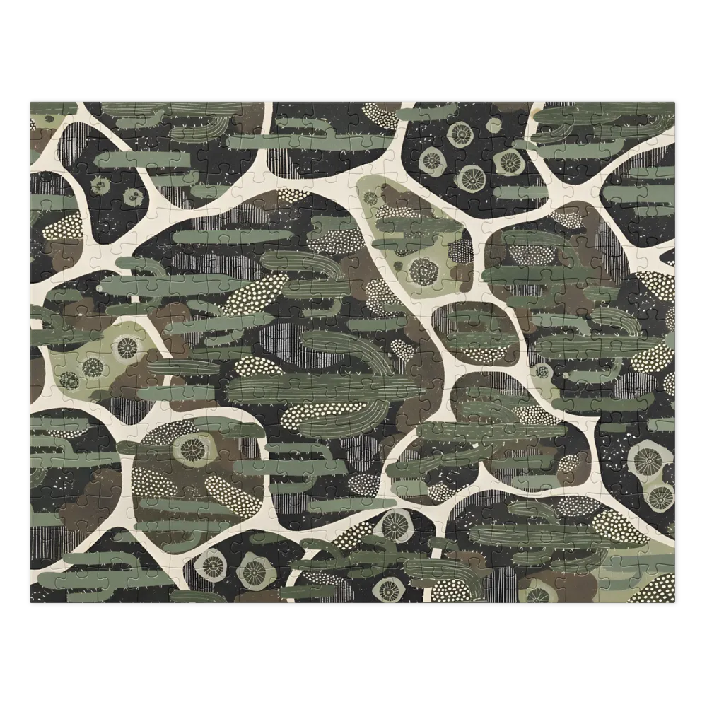 Desert Cactus Pattern 
 Jigsaw Puzzle in Tin Box