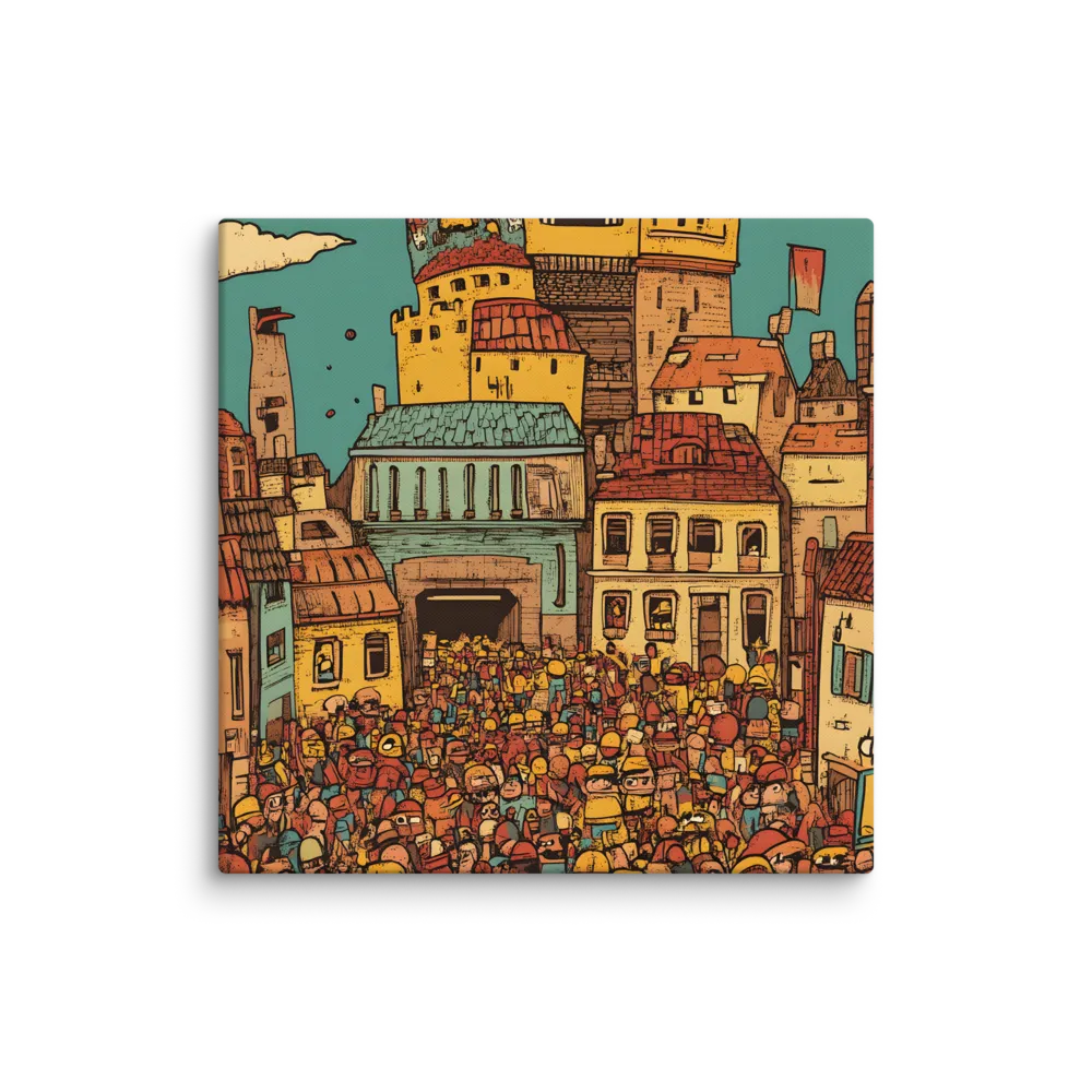The Quirky City Gathering | Canvas | 28″×28″