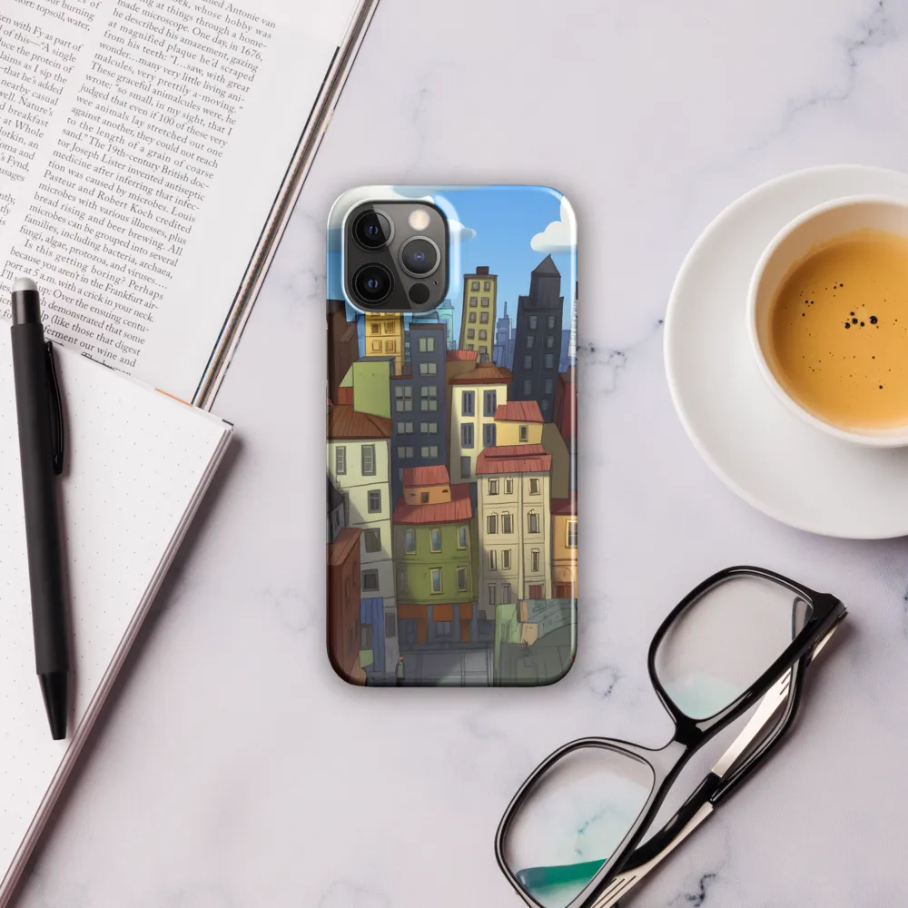 Urban Symphony: A Colorful Cityscape | Phone Case |  12 Pro Max | Snap Case | Glossy