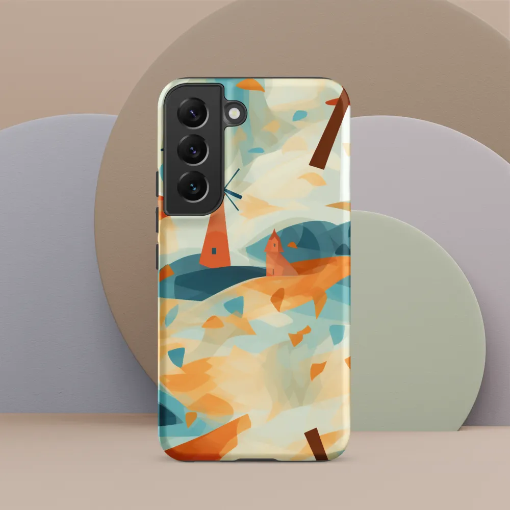 Whimsical Windmills in a Tranquil Landscape