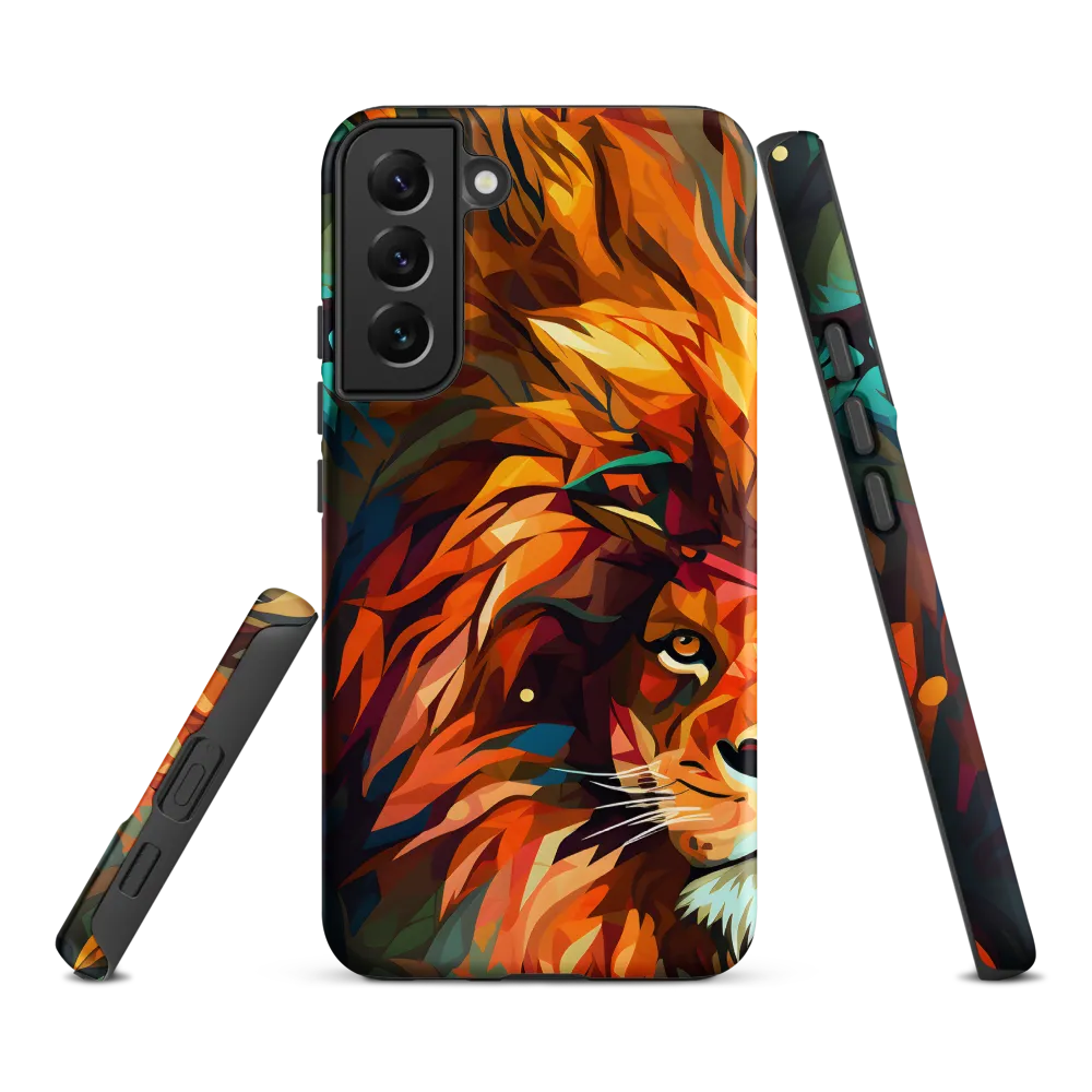 Majestic Gaze: The Polygonal Lion