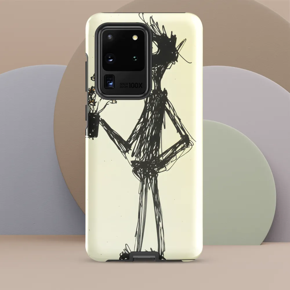 Whimsical Figure with Flowers