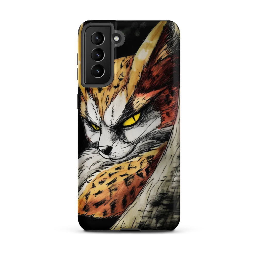 Fierce Gaze of the Wild Cat | Phone Case |  S21 Plus | Tough Case | Matte