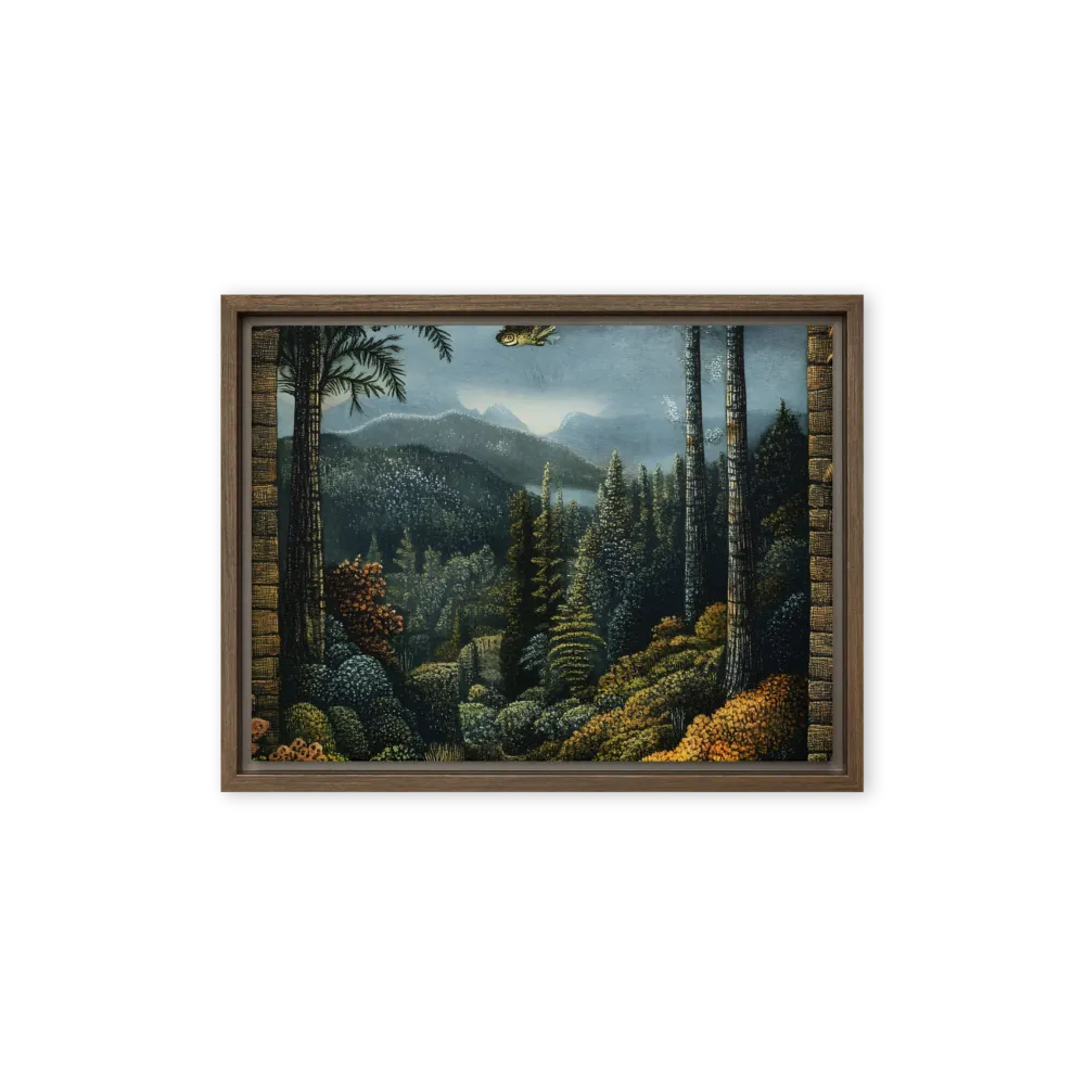 Whispers of the Enchanted Forest | Canvas with Brown Frame | 12″×16″