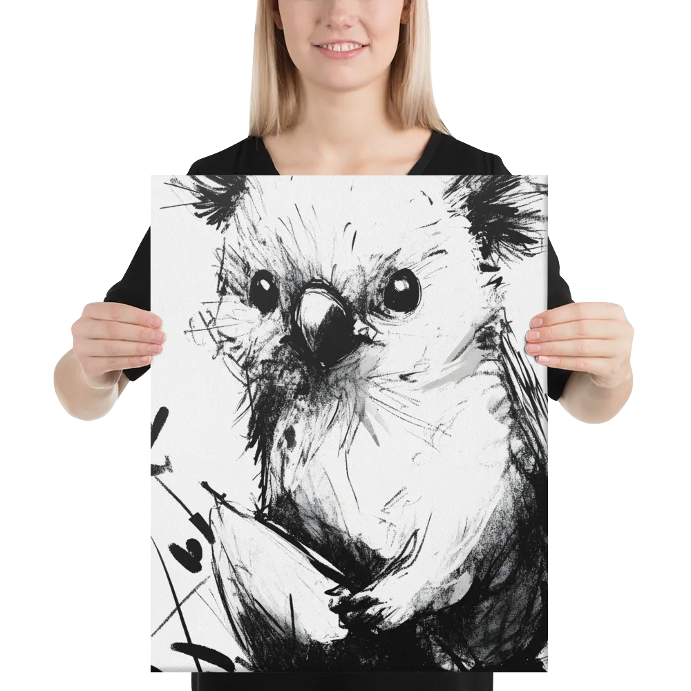 Whimsical Koala in Ink | Canvas | 16″×20″