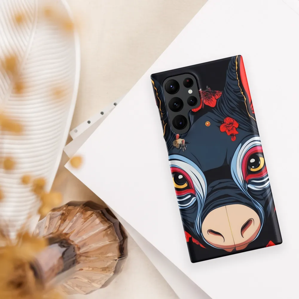 Mystical Bull with Floral Motifs