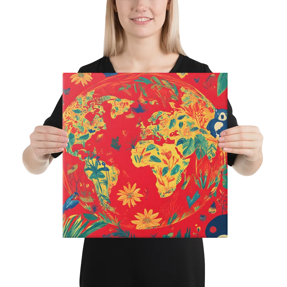 Celebration of Life on Earth | Canvas | 16″×16″
