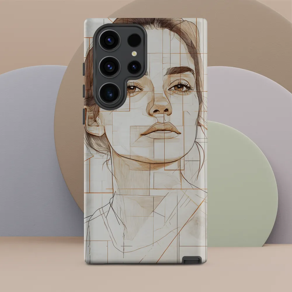 Geometric Serenity: A Minimalist Portrait