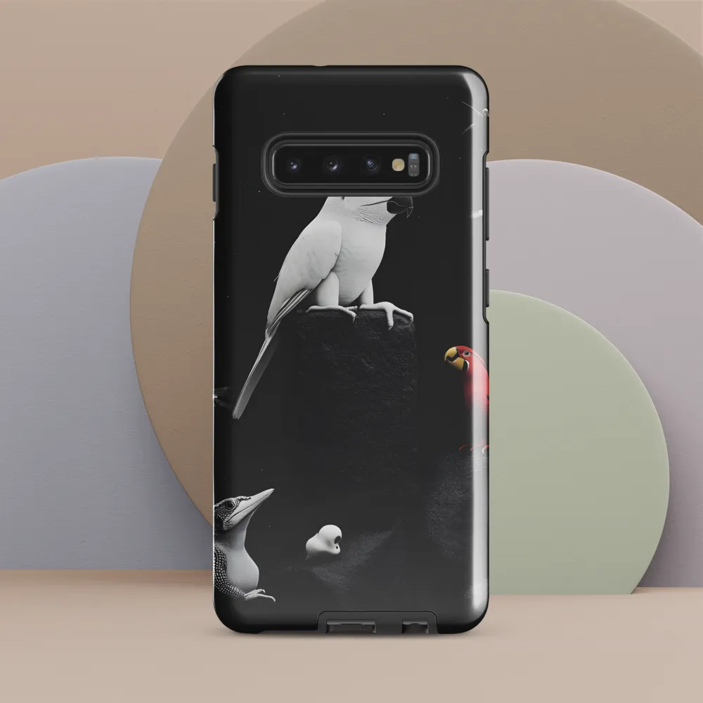 Harmony in Monochrome: A Surreal Assembly of Nature | Phone Case |  S10 Plus | Tough Case | Glossy