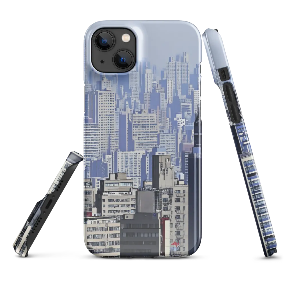 Urban Symphony: A Cityscape in Blues and Grays