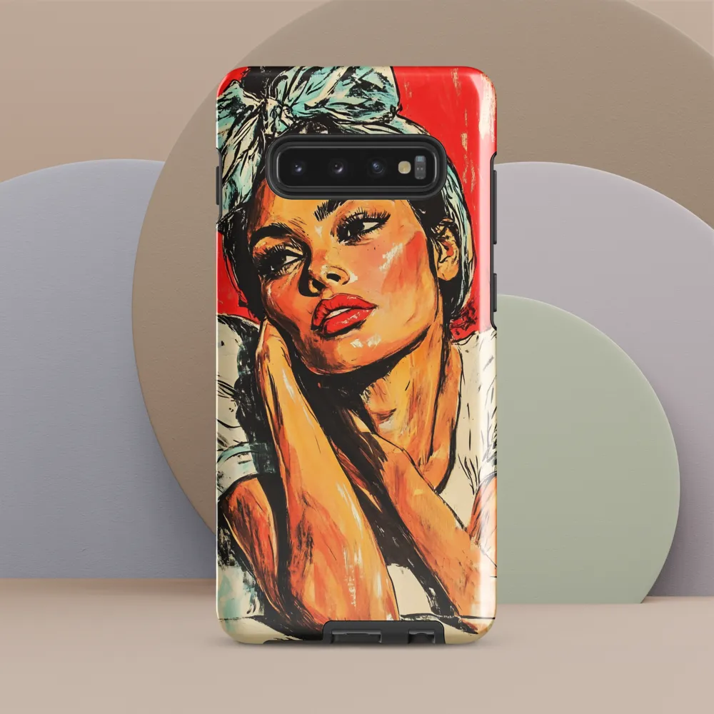 Contemplation in Red | Phone Case |  S10 Plus | Tough Case | Glossy