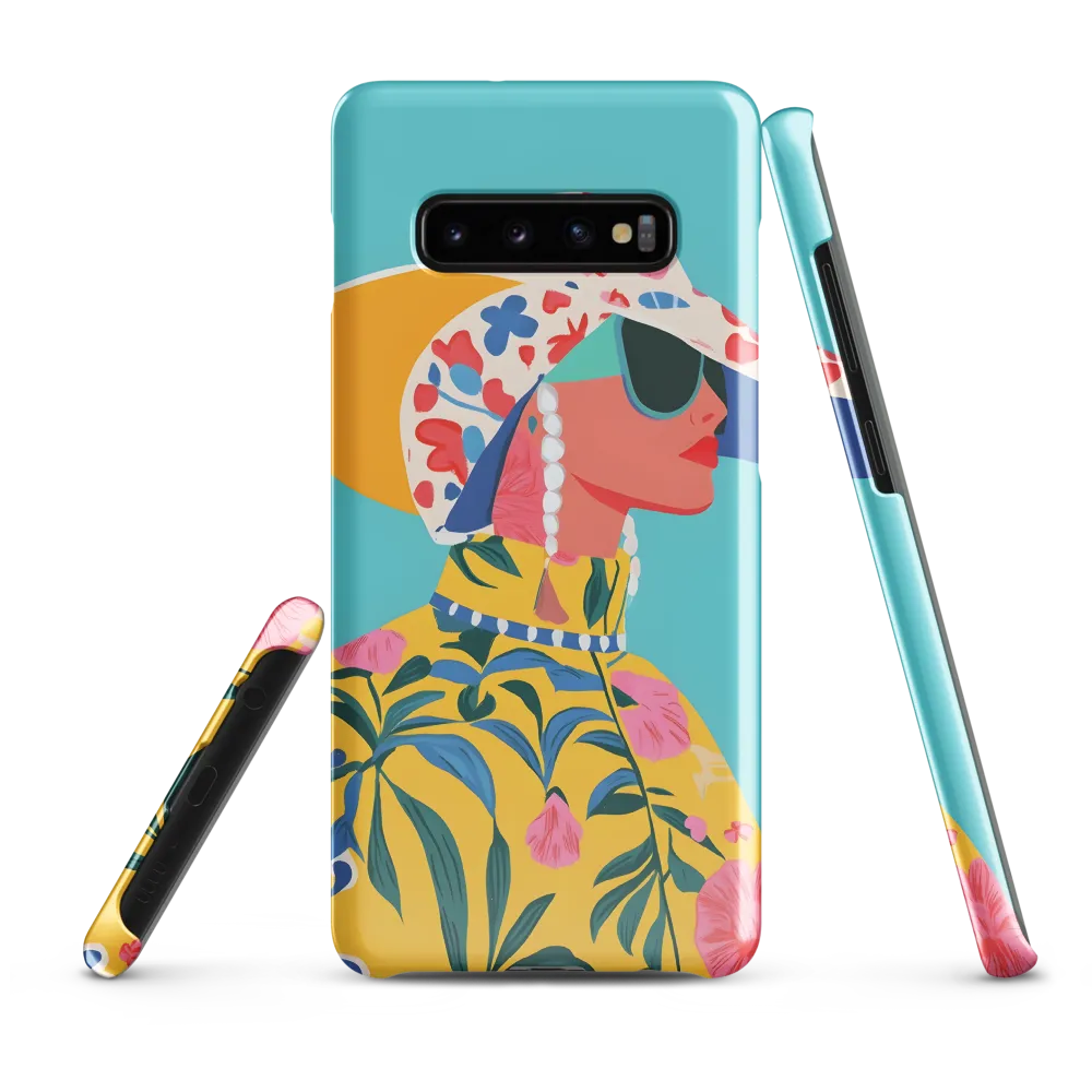 Tropical Confidence: A Fashion Portrait | Phone Case |  S10 Plus | Snap Case | Glossy