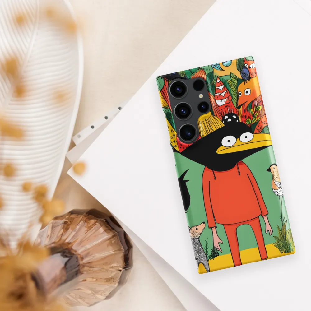 Whimsical Encounter in a Colorful Jungle