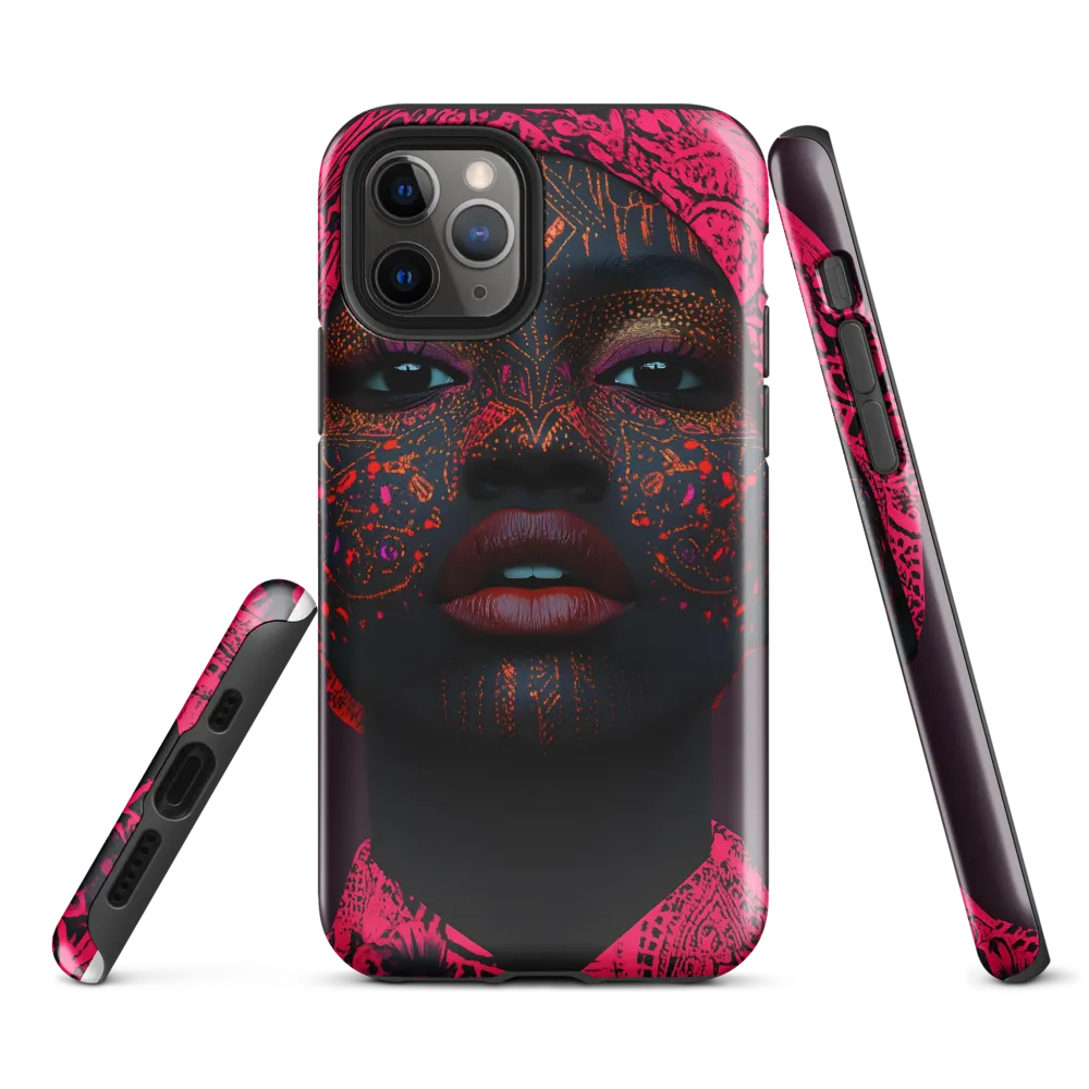 Neon Adornments: A Portrait of Cultural Expression