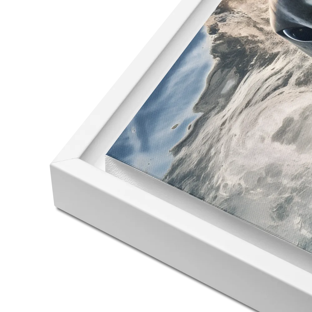 Fierce Majesty of the Ocean | Canvas with White Frame | 18″×24″