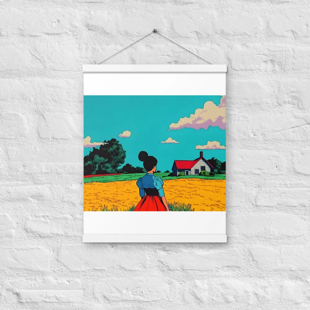 Whispers of a Sunlit Meadow | Poster With White Wood Hanger | 16″×20″