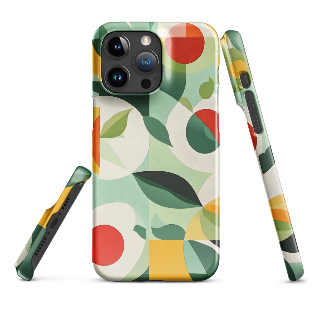 Harmony in Shapes: A Playful Abstract Design | Phone Case |  15 Pro Max | Snap Case | Glossy