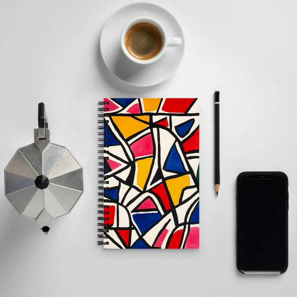 Vibrant Geometric Harmony | Spiral Notebook