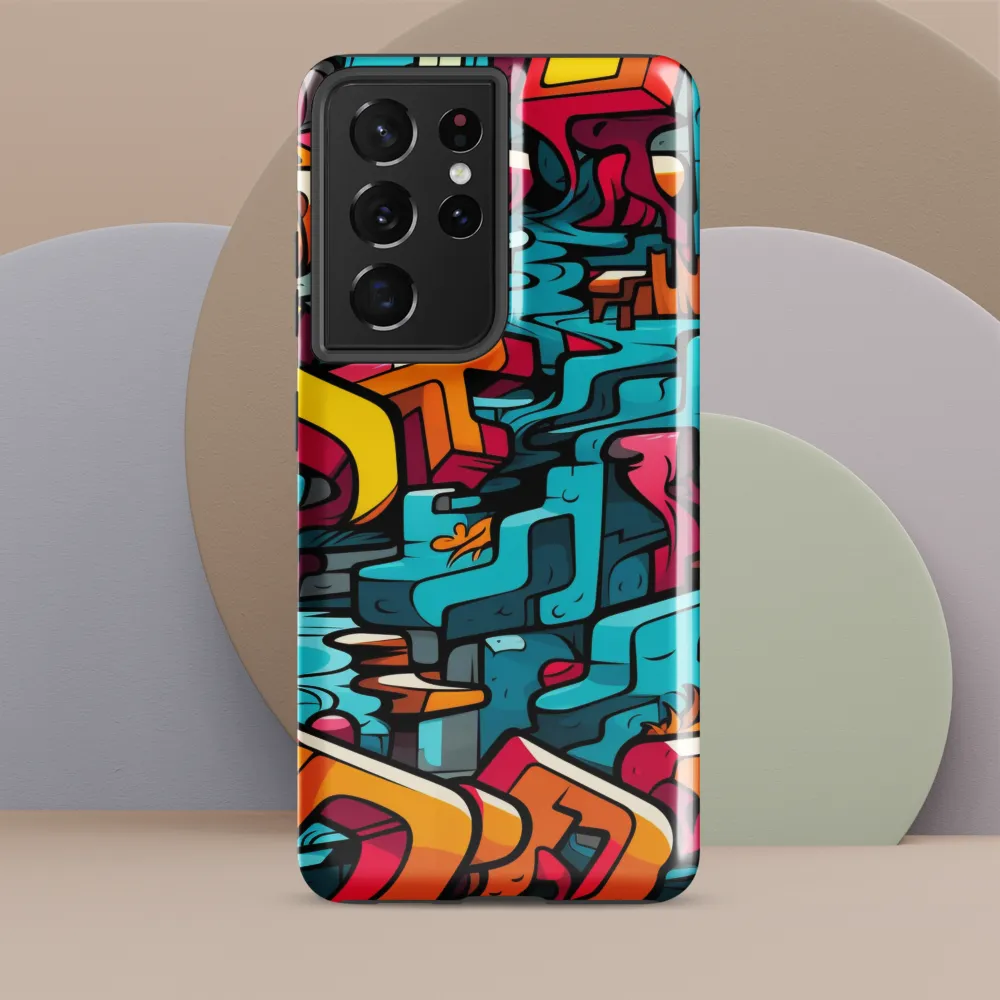 Urban Flow: A Graffiti Odyssey | Phone Case |  S21 Ultra | Tough Case | Glossy