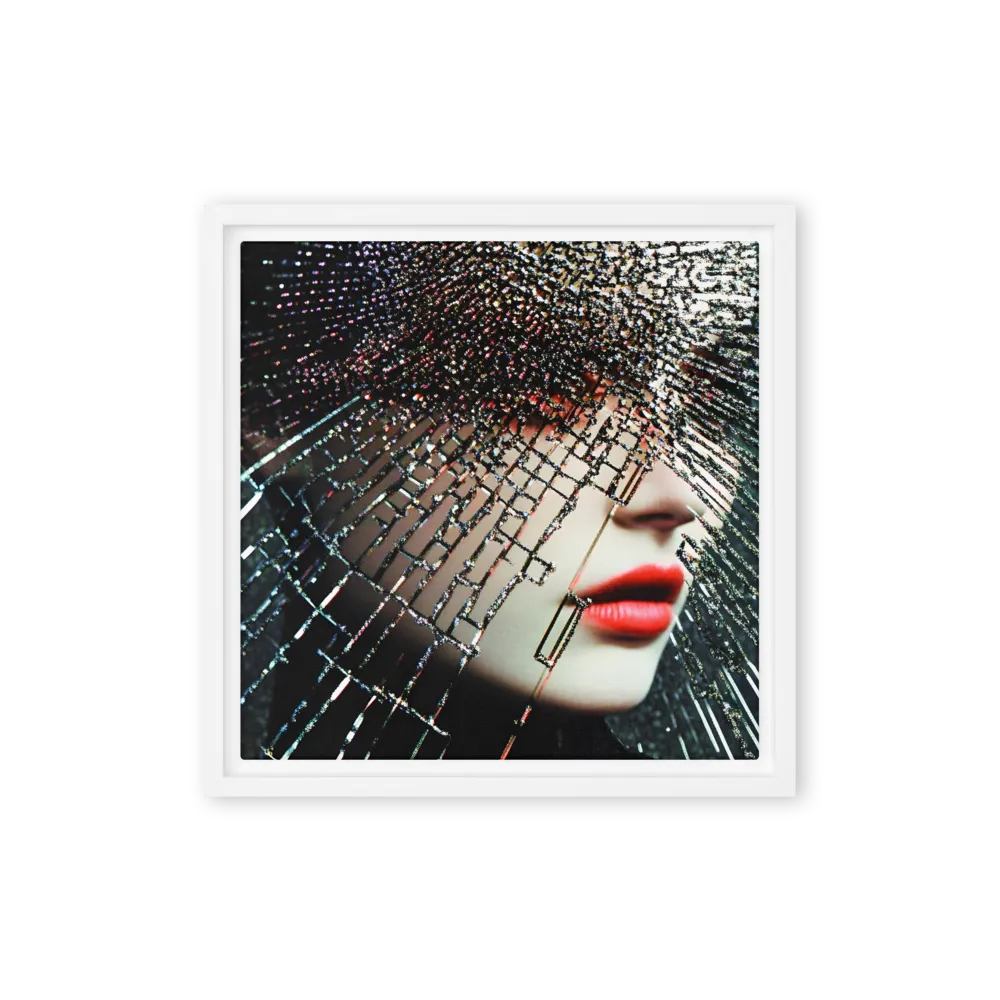 Fractured Identity | Canvas with White Frame | 12″×12″